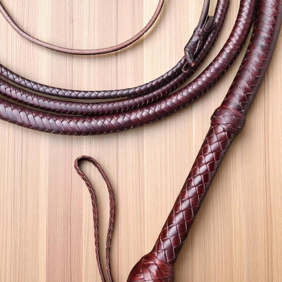 Leather Bullwhip Indiana Jones Raiders Style Whip Handmade Custom Kangaroo Whip