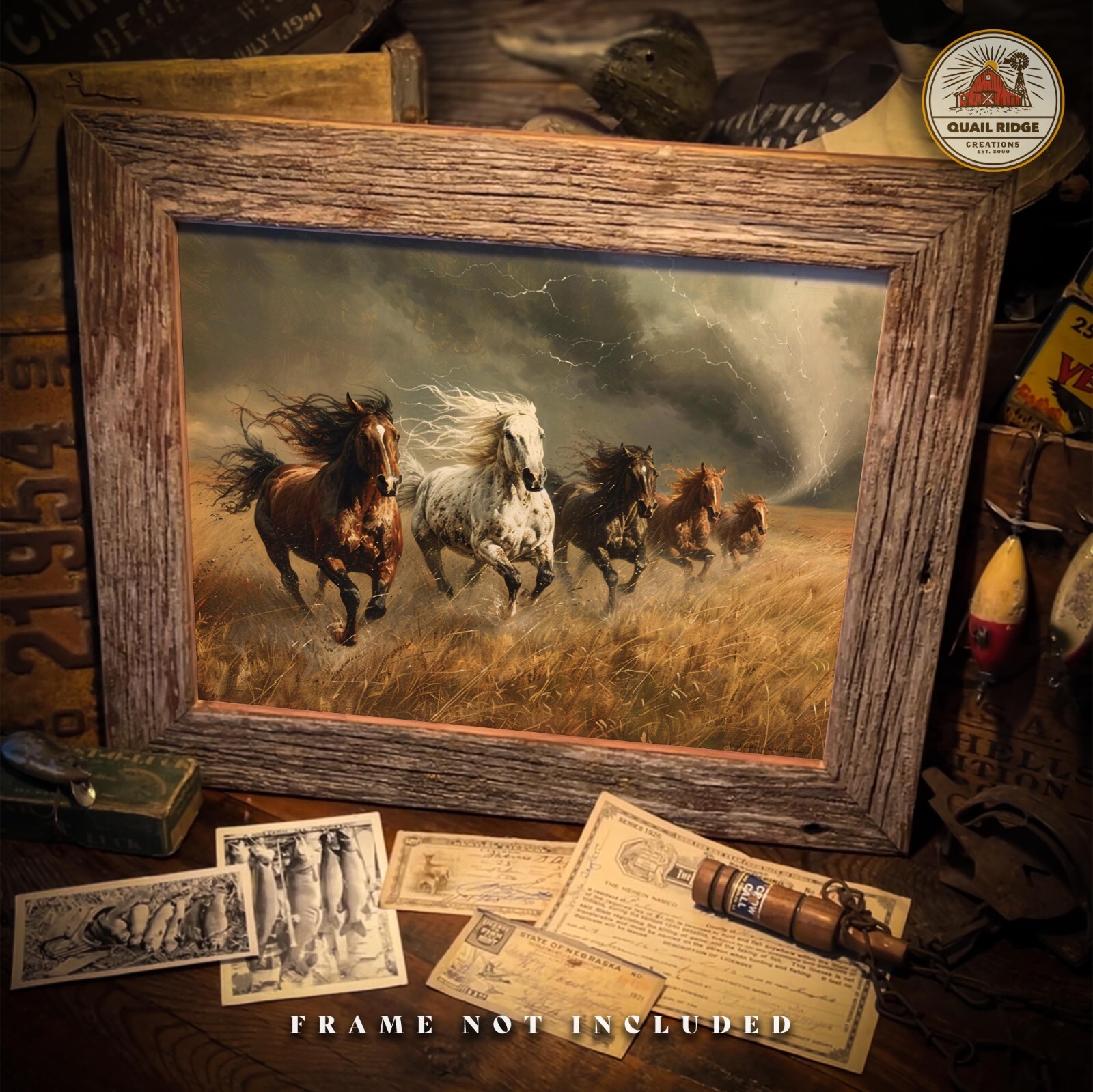 Wild Horses Art Print Cowgirl Horse Riding Artwork Rodeo Western Wall Art Decor