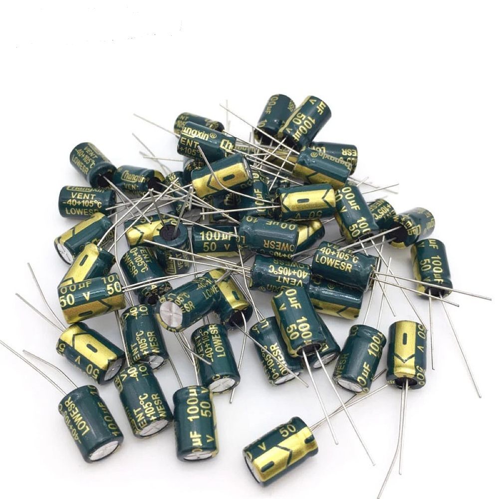 10X 100uF 50V Low ESR 105C Electrolytic Radial Capacitors - Package of 10 Pieces