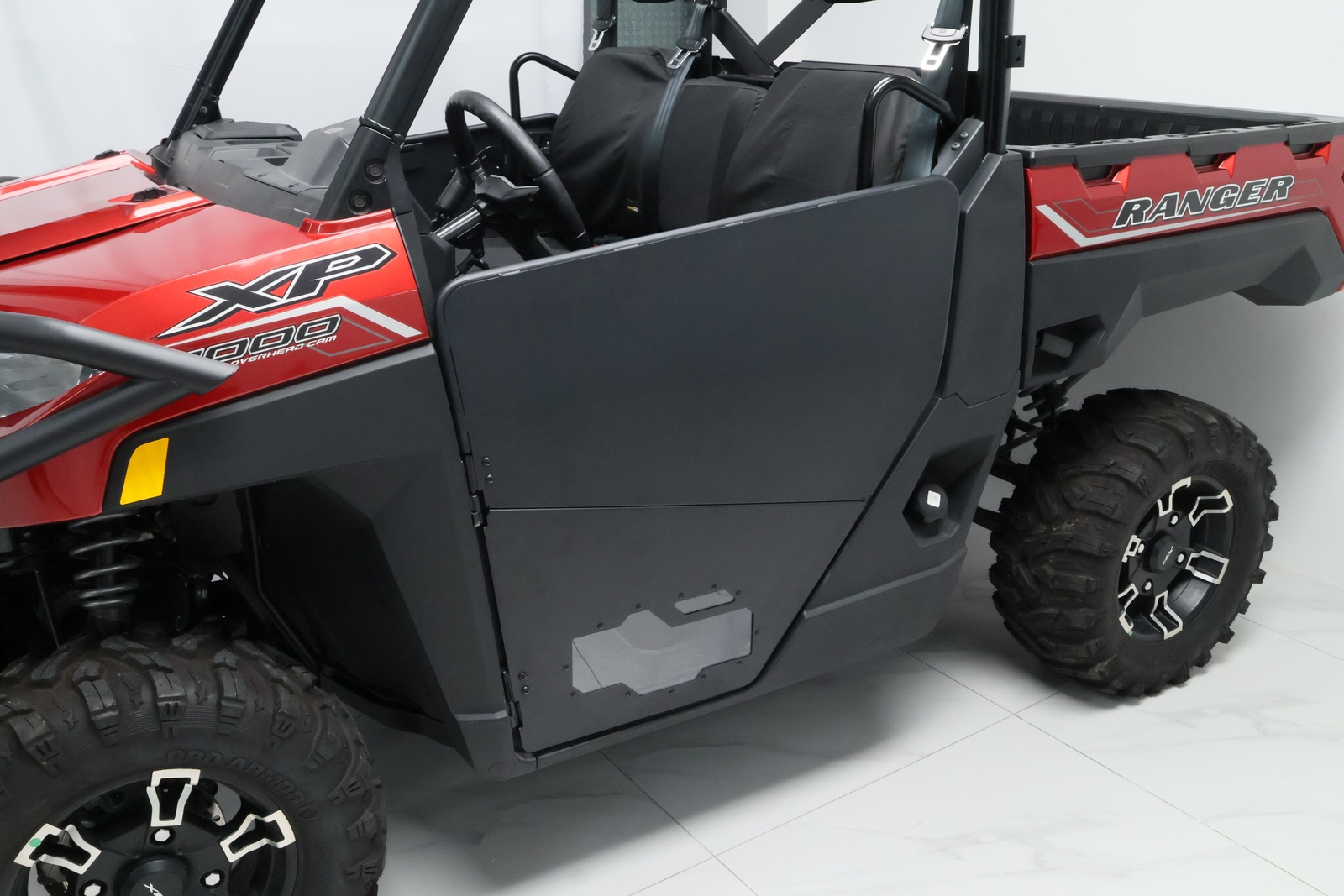 2x For Polaris Ranger XP 1000/ 1000 Heavy Duty Aluminum Doors w/ Clear PC Window