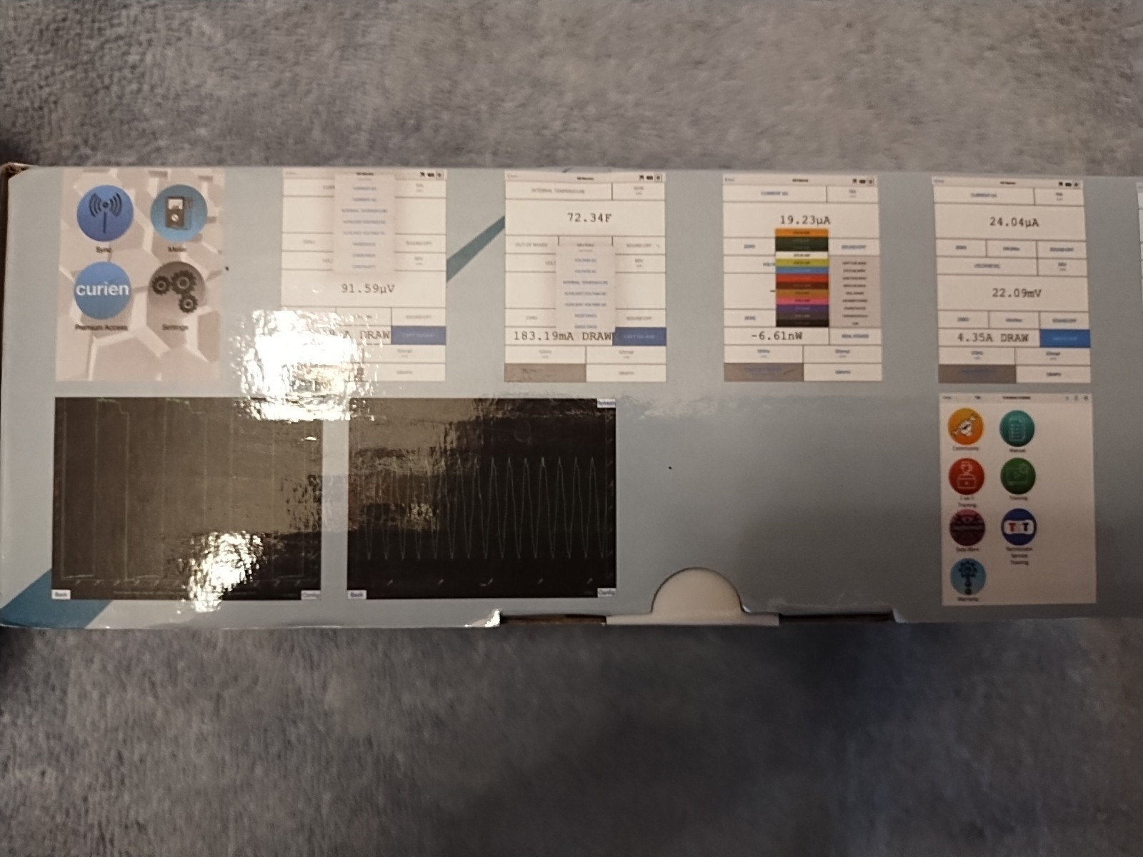 Curien N2-Neuron & Run'n Gun Tablet Compact Bluetooth Graphing 2 Channel Measure