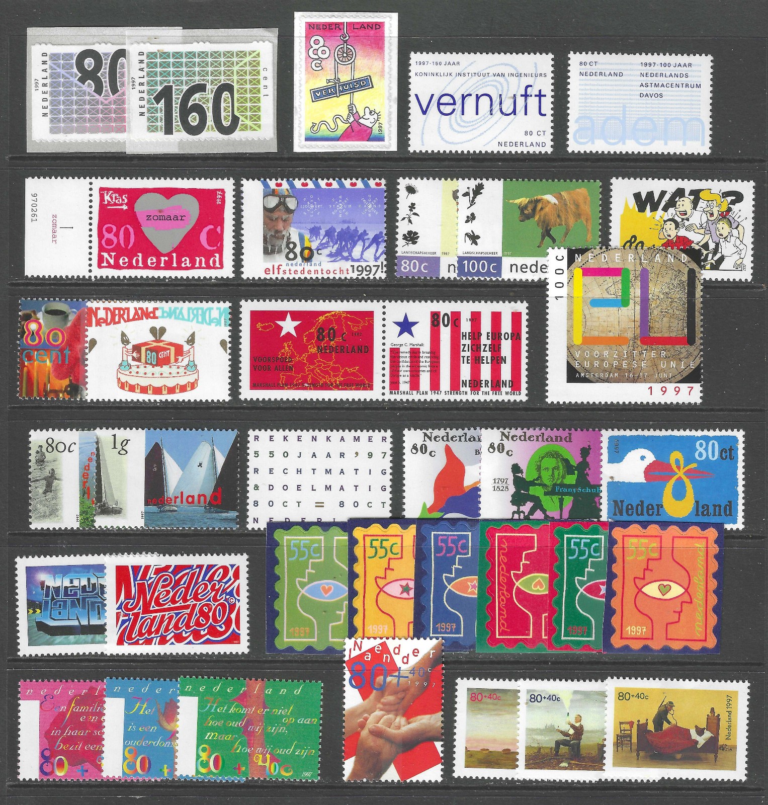 Netherlands 1997 MNH Year Set (no souvenir sheets) (see below for cat #s)!