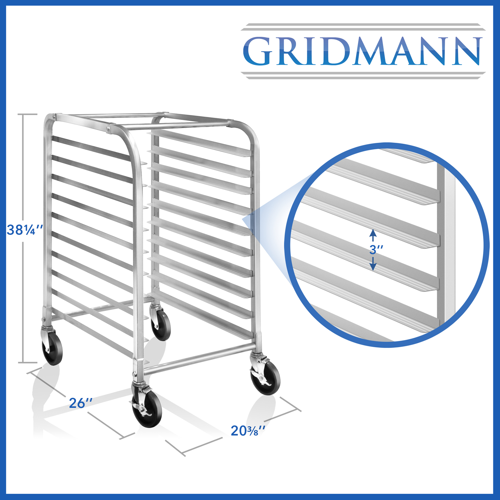 Commercial Kitchen 10 Sheet Bun Pan Bakery Rack