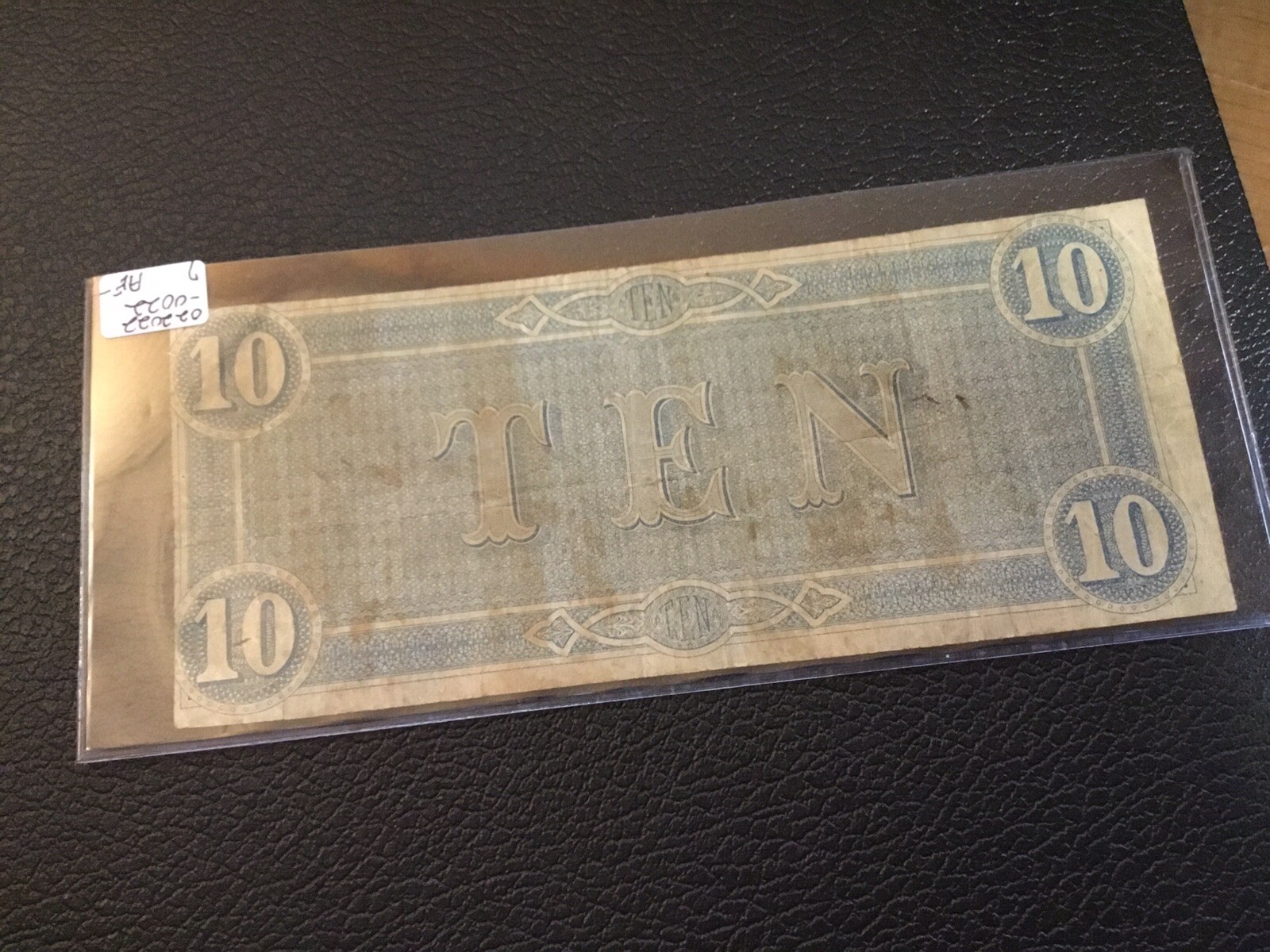 1864 T68 $10 Ten Dollar Confederate States of America Banknote 022022 22ae