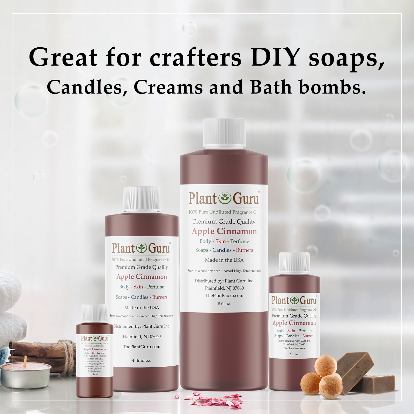 Apple Cinnamon Fragrance Oil For Candle, Soap Making, Diffuser and Burners