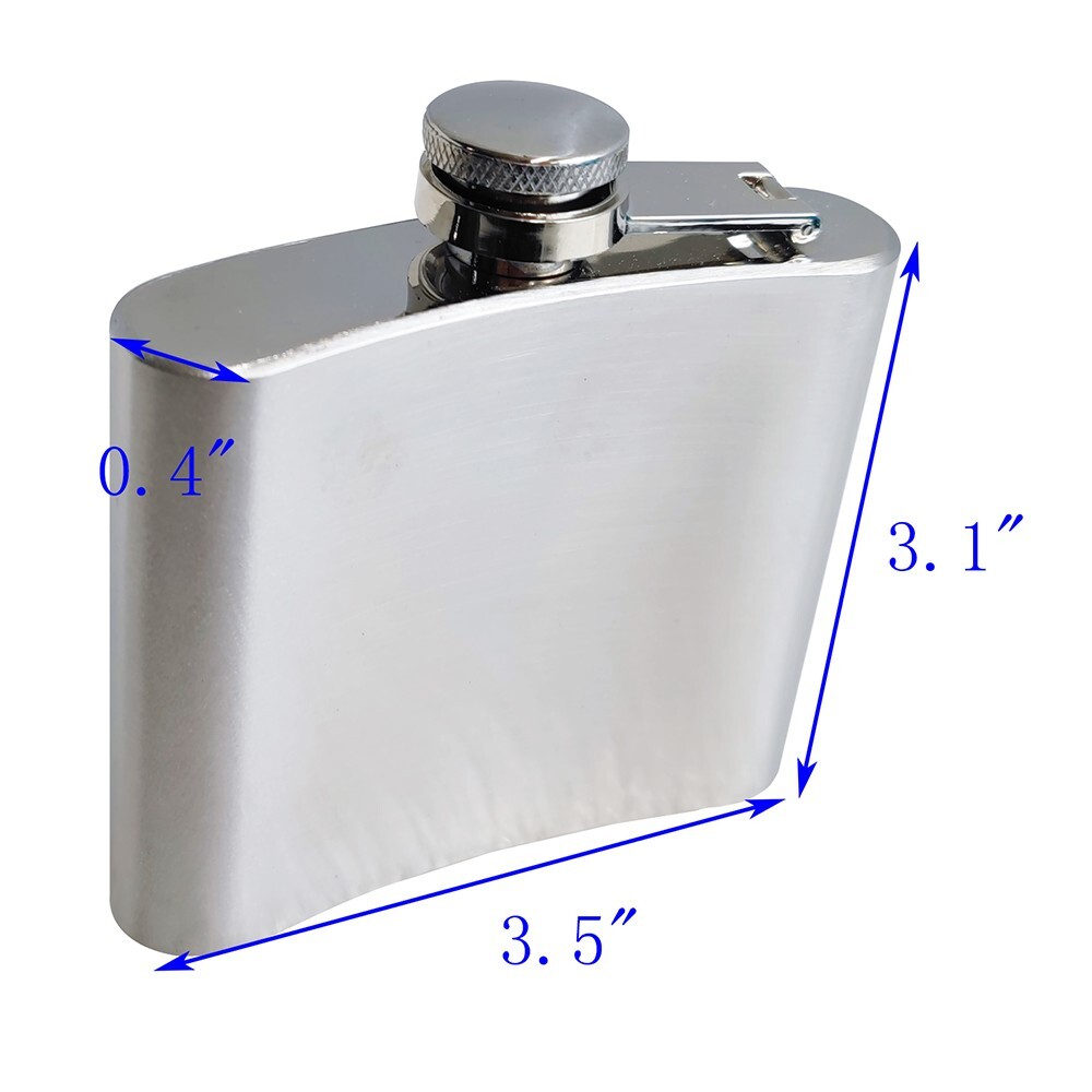 Portable 5oz Alcohol Pocket Whiskey Flask Stainless Steel Hip Flask with Funnel