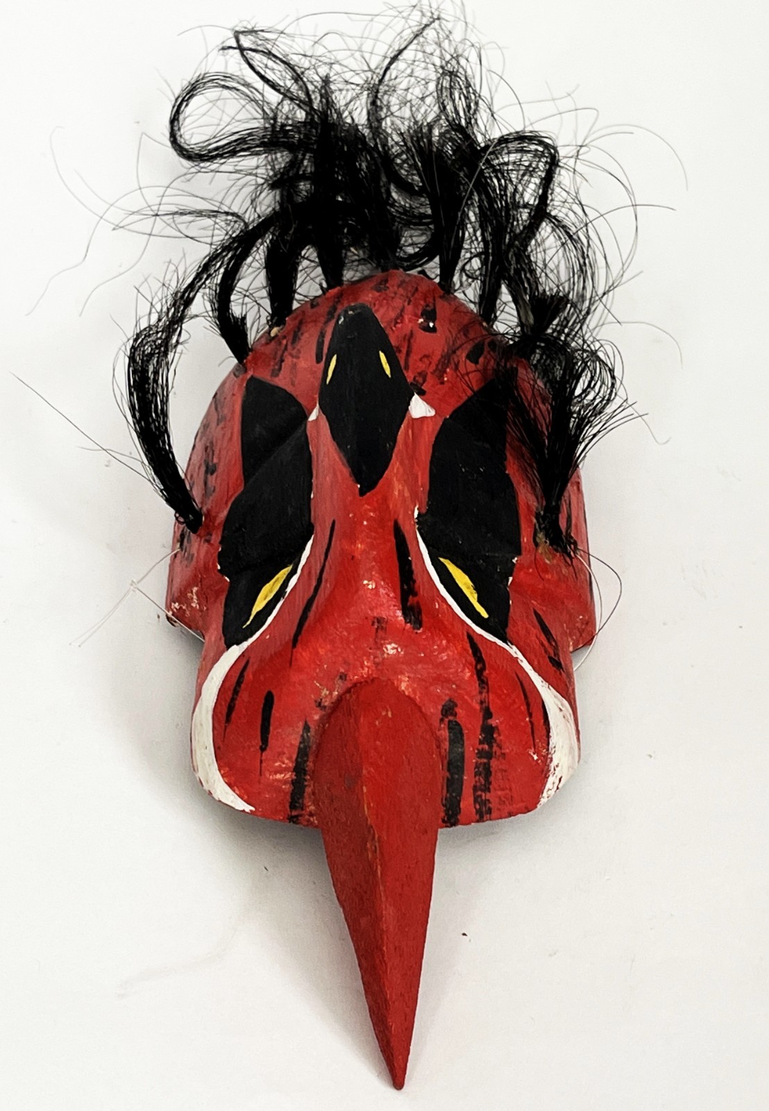 MAYO PASCOLA YAQUI FOLK ART ETHNOGRAPHIC CARVED WOOD OWL BIRD DANCE MASK SONORA