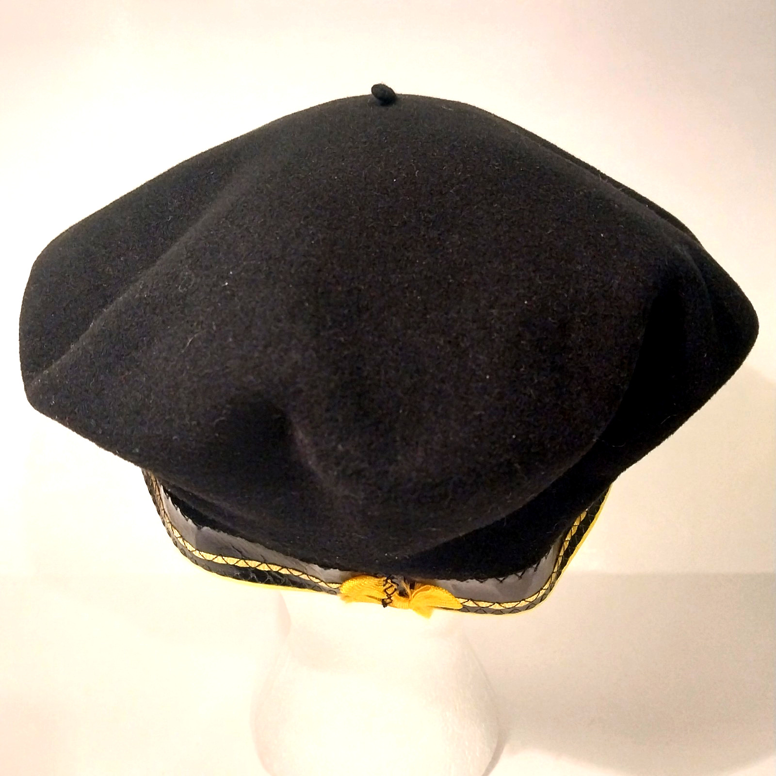 Beret Berrion Boina Exposicion Black Basque 100% Wool French SZ 59 - 9 1/2 Jazz