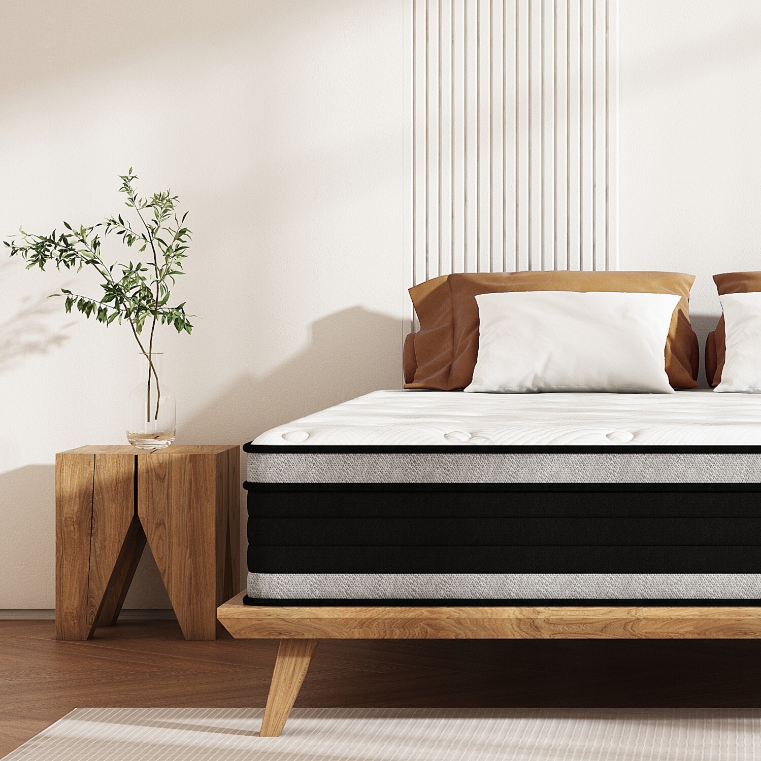 14 Inch Gel Memory Foam Hybrid Spring Queen Mattress in a Box Full King Size