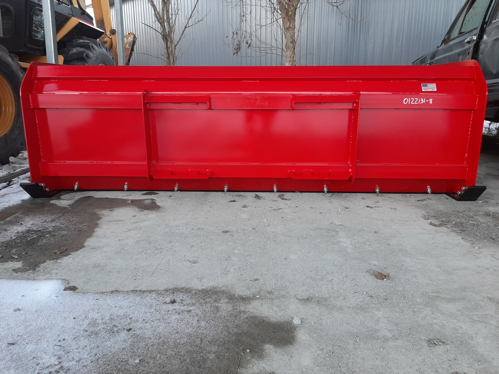 8' Bobcat 30" Snow Pusher Box Skid steer Commercial Plow Box CAT Case Protech