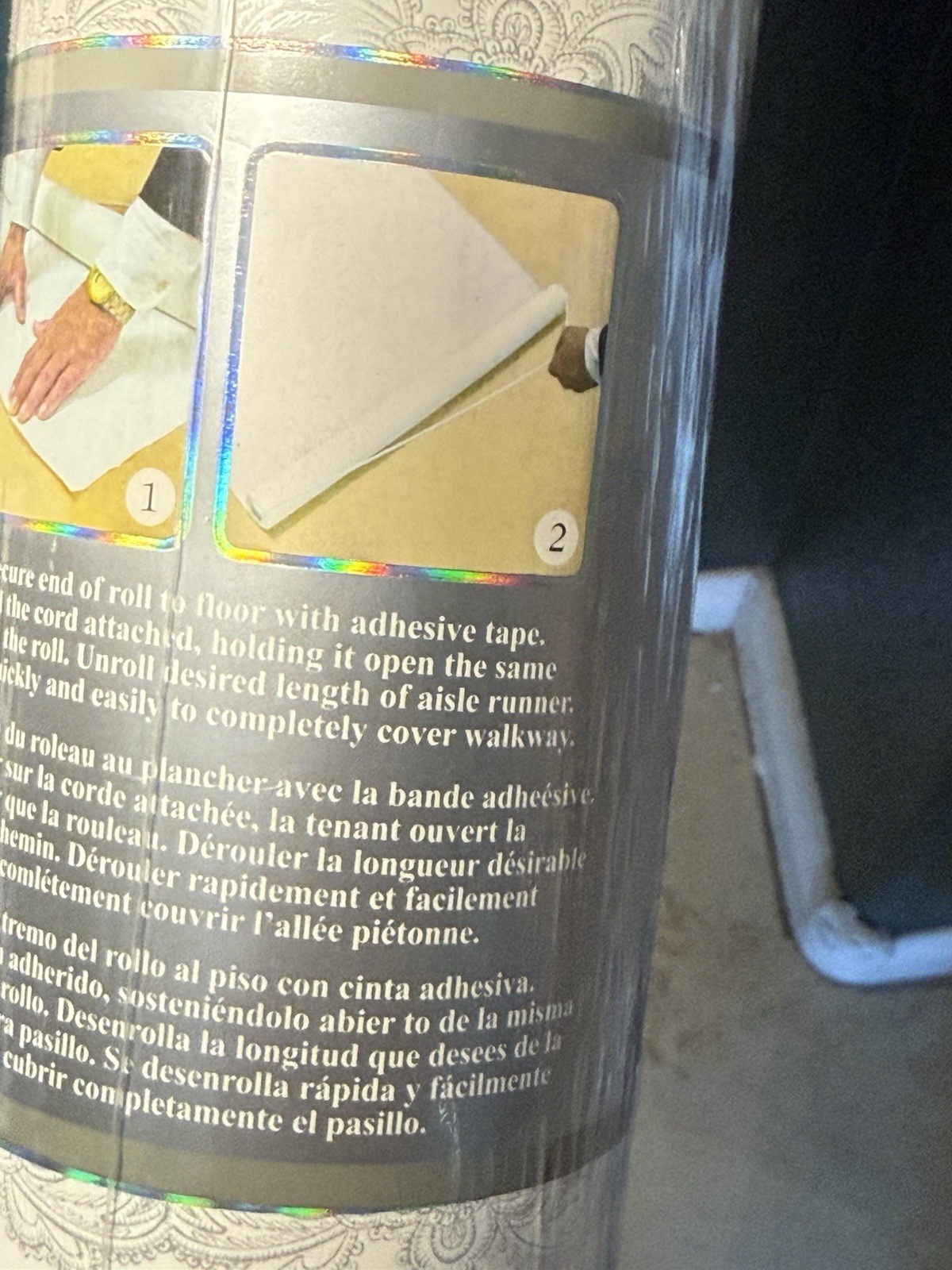 Modern Romance Wedding Aisle Runner 36 In Wide X 100 Ft Long Not Used