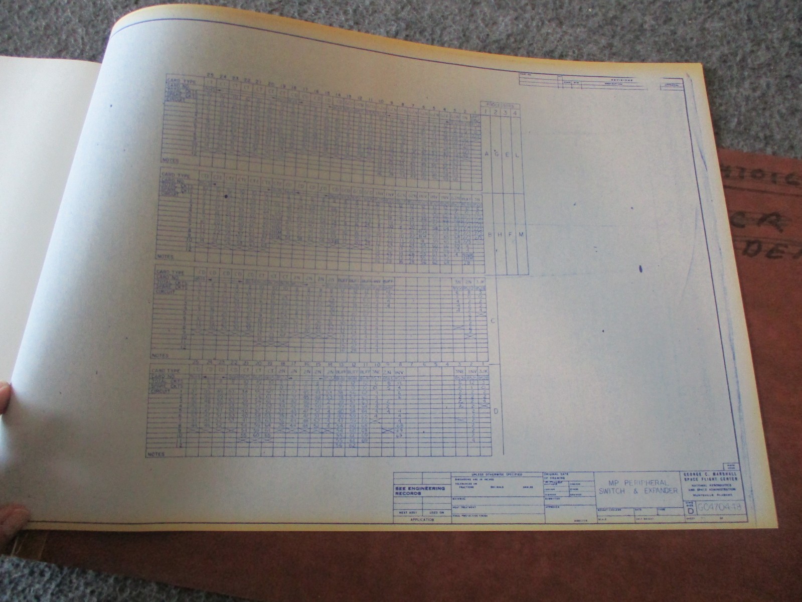 NASA MSFC SPERRY APOLLO/SKYLAB SYSTEMS CHECKOUT LAB BOOK +TECHNICAL/BLUEPRINTS)