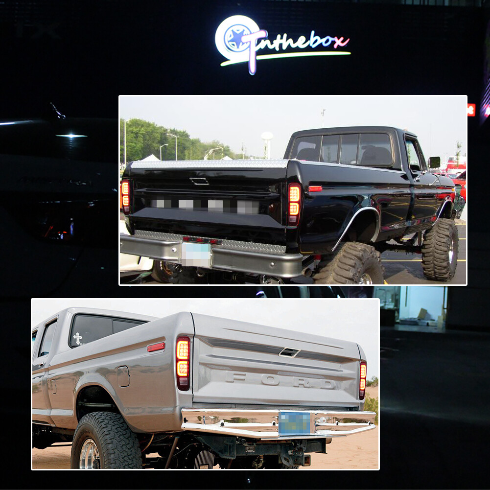 6PCS Smoke LED Tail Light & Side Marker Lamp For Ford F150 F250 E150 Truck 73-79