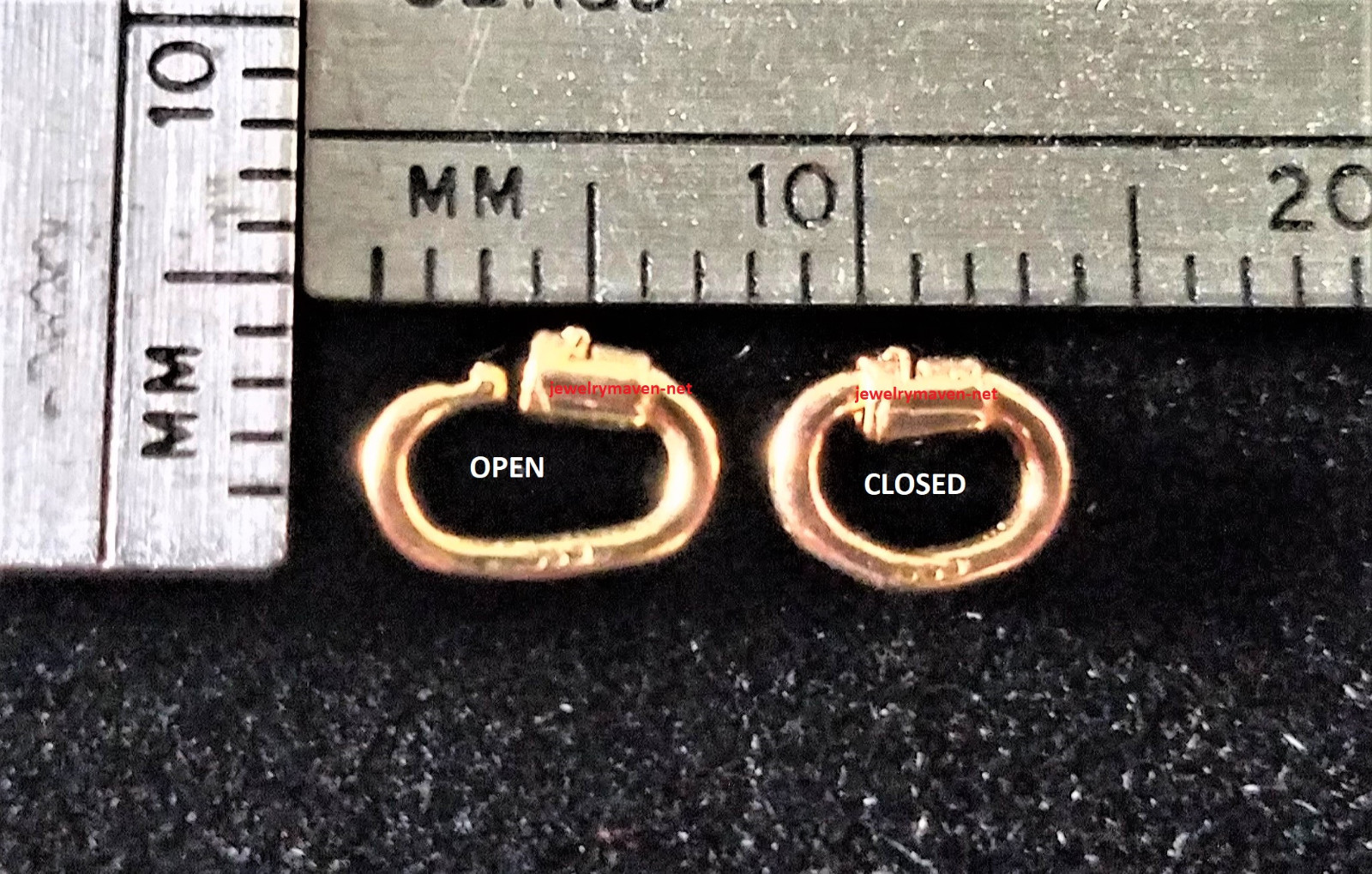 TINY 4.5mm OD 14k Yellow Gold Link Lock OVAL Jump Ring Charm Connector 20ga USA