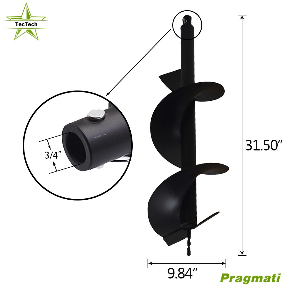 10" Earth Auger Drill Bits for Gas Powered Post Fence Hole Digger 1pcs new