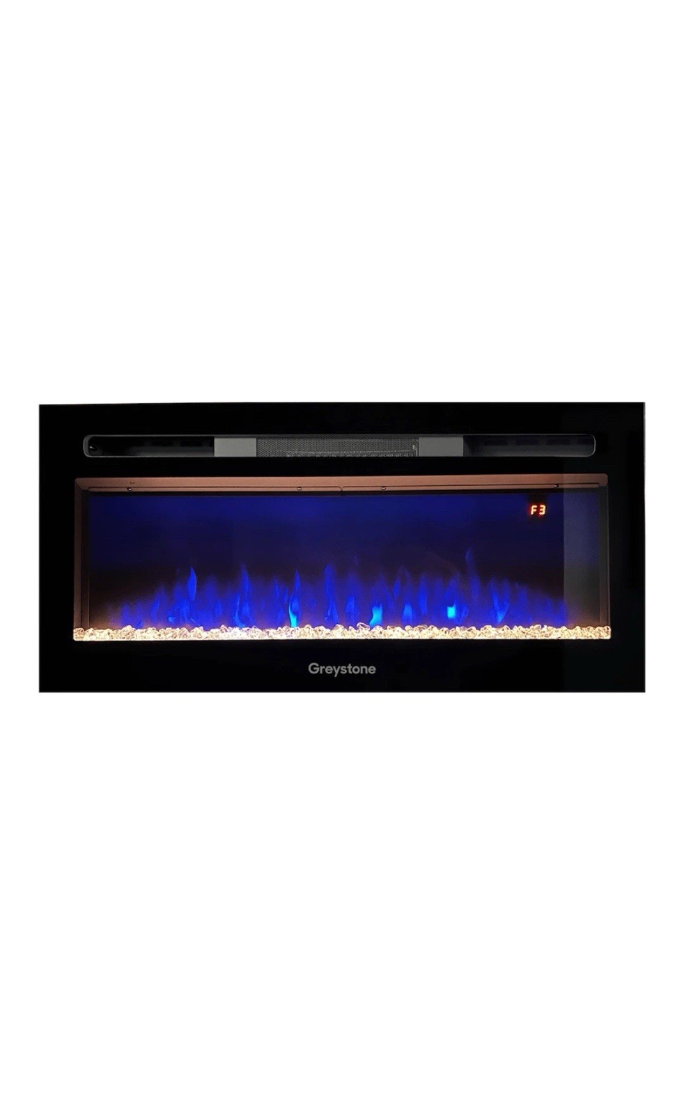 Greystone  #F32-18A 3-Color Crystal LED Fireplace - 32" with Remote