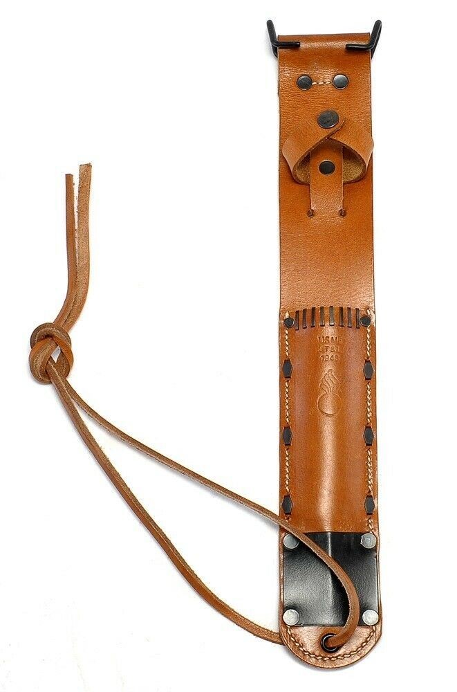 U.S. WWII M3 FIGHTING KNIFE & M6 LEATHER SCABBARD