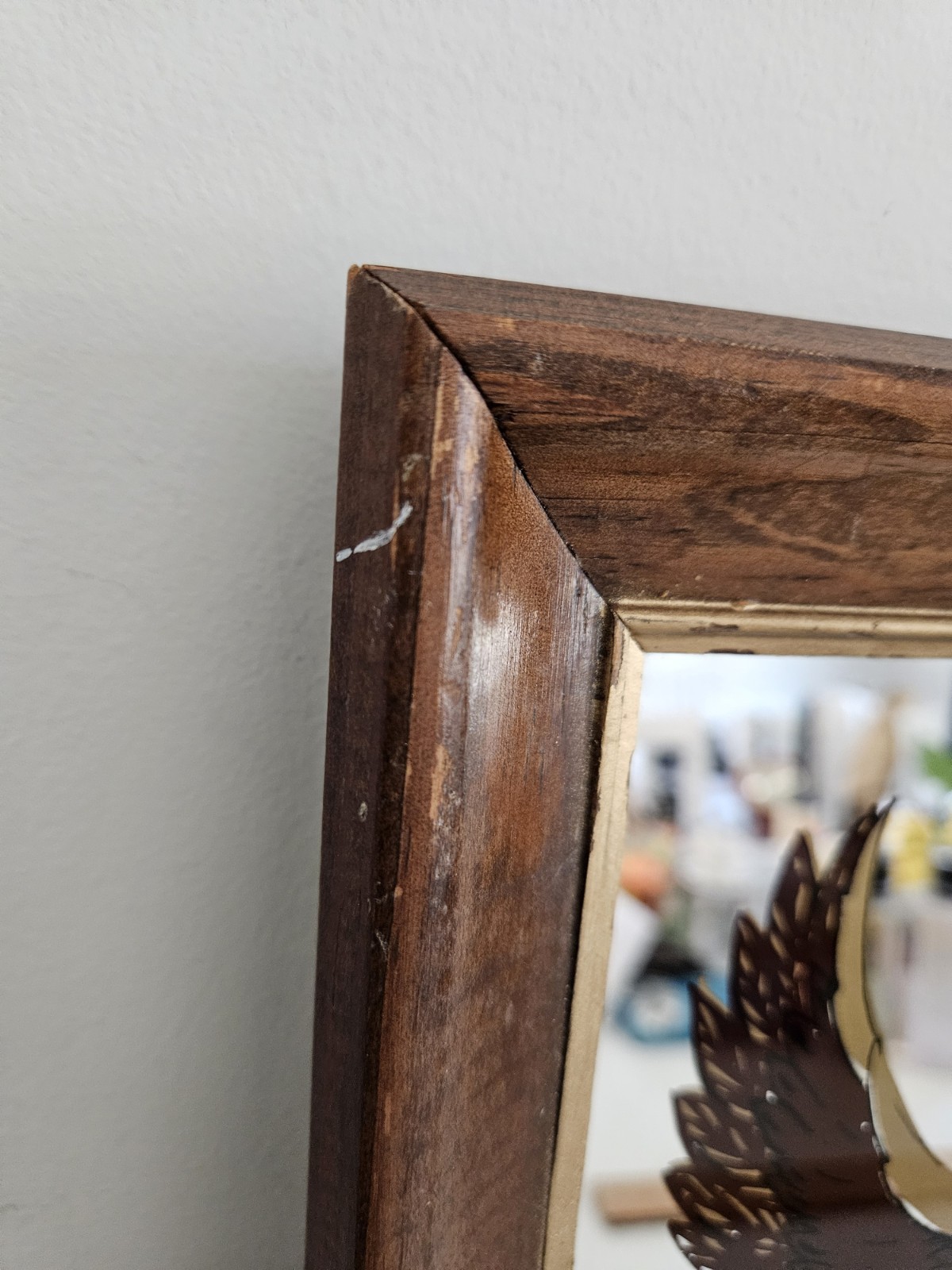 Vintage Harley-Davidson Eagle Mirror Framed Bar Decor