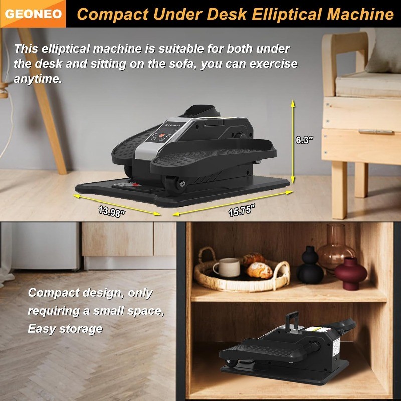 Under Desk Elliptical Machine, Electric Ellipse Leg Exerciser for Senior, Quiet