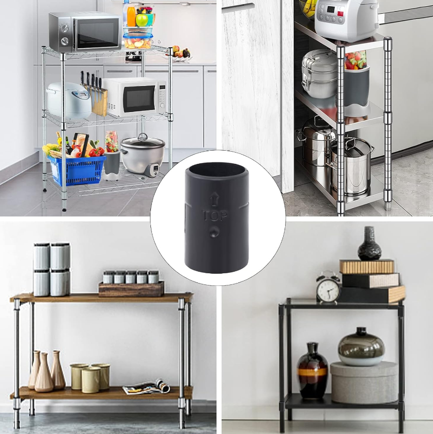 16 Pack Wire Shelving Shelf Lock Clips for 1" Post Shelving Sleeves Replacement