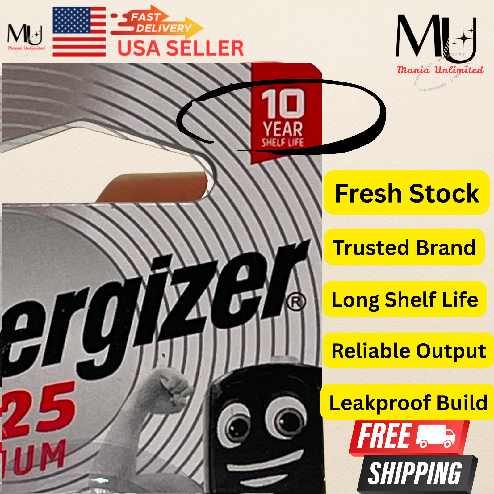 2 Pack Energizer CR2025 Fresh Stock 3V LITHIUM Battery DL2025 ECR2025 EXP 2033+
