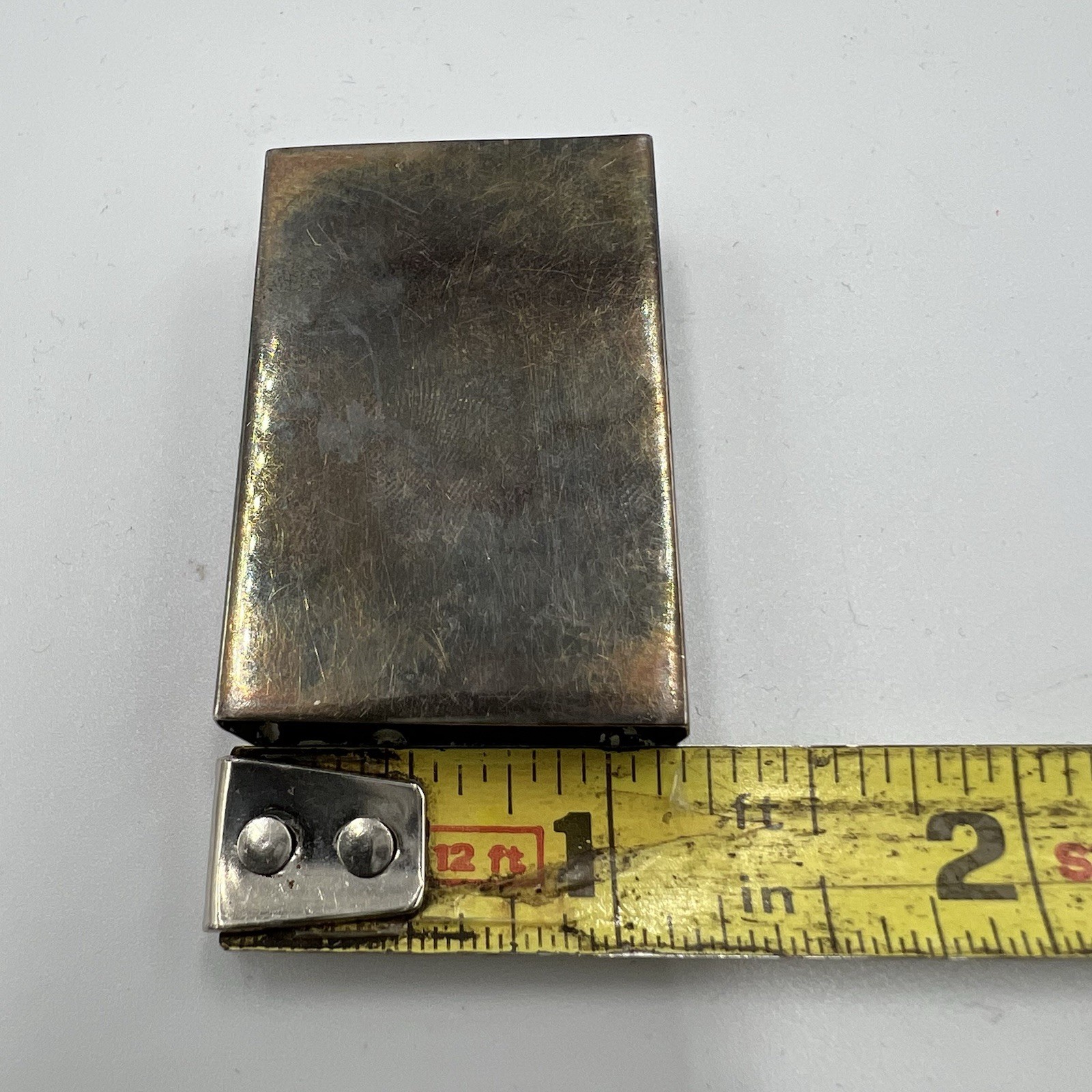 Vintage Art Deco Sterling Silver Match Box Cover Match Book ARF Monogram Stripe