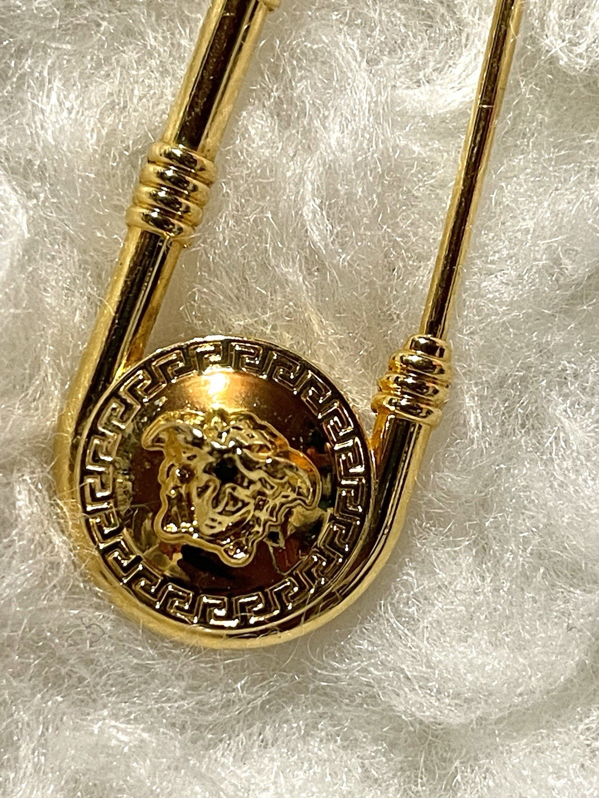 Versace Pin Brooch Accessories Medusa Safety Gold Color