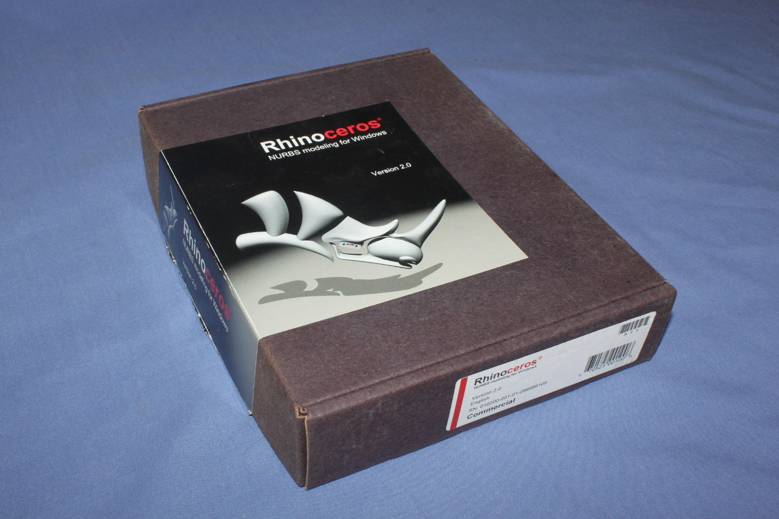 New Rhinoceros NURBS Modeling Commercial Ver. 2.0 for Windows – w/ CDs & Manuals