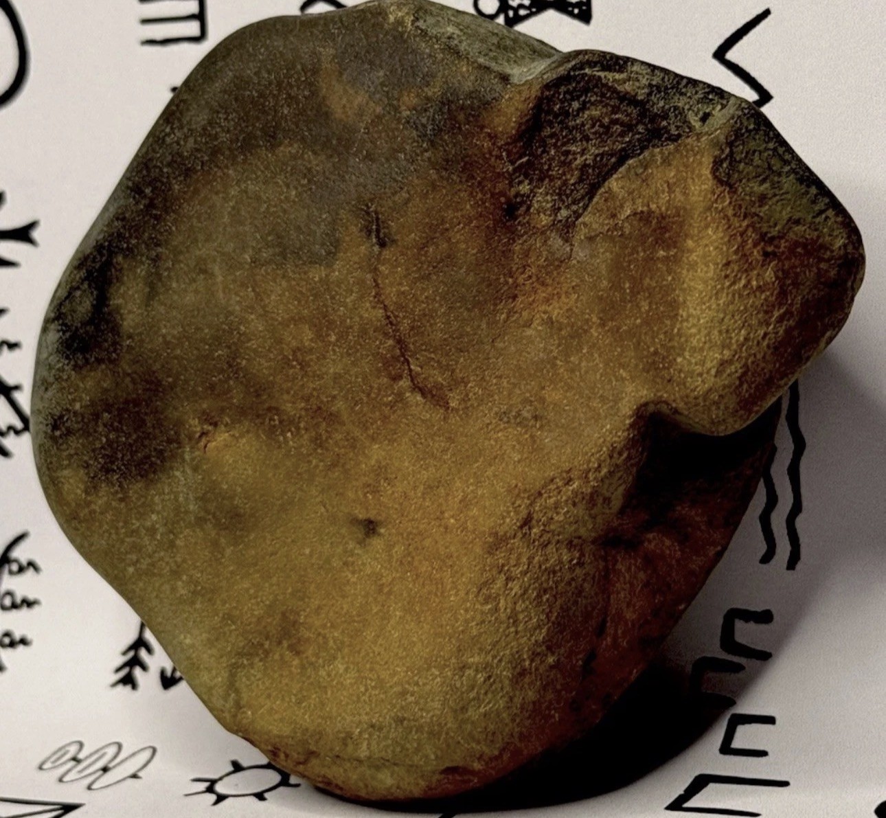 Native American Indian Authentic Artifact Stone Carved Effigy, 1 lb 3 oz • VA