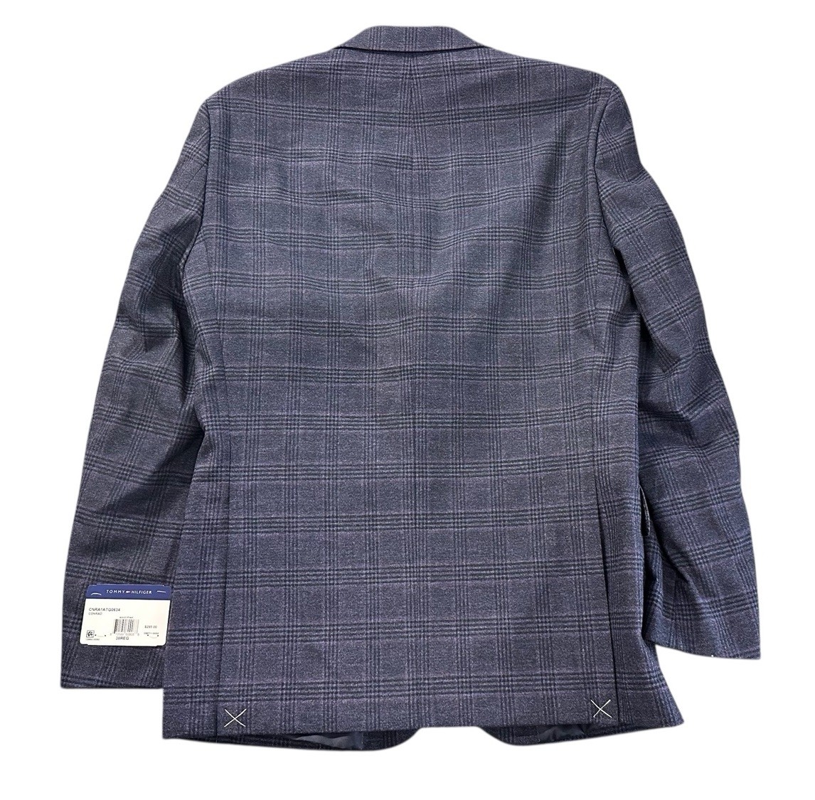 NEW Tommy Hilfiger Mens Conrad Modern Fit Plaid Sport Coat Blue Size 36S NWT