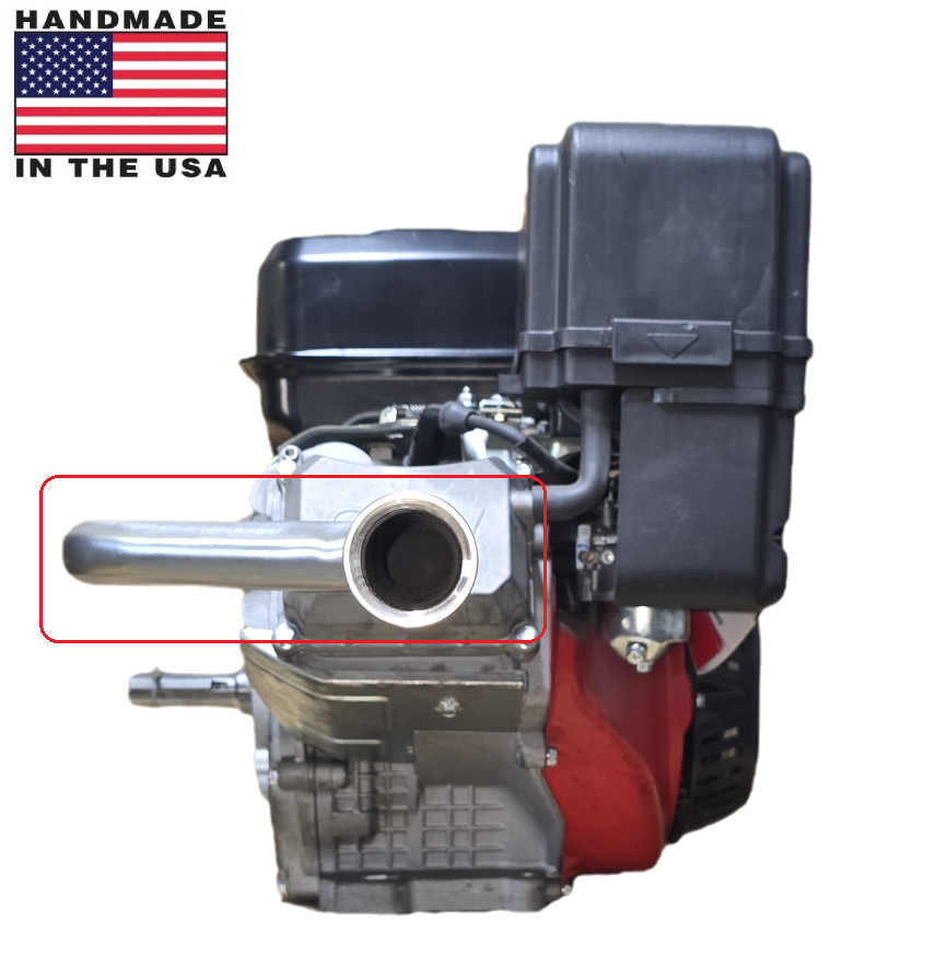 Heavy Duty Center Mount Exhaust | 1" NPT | Predator MAX 459cc | Made in USA