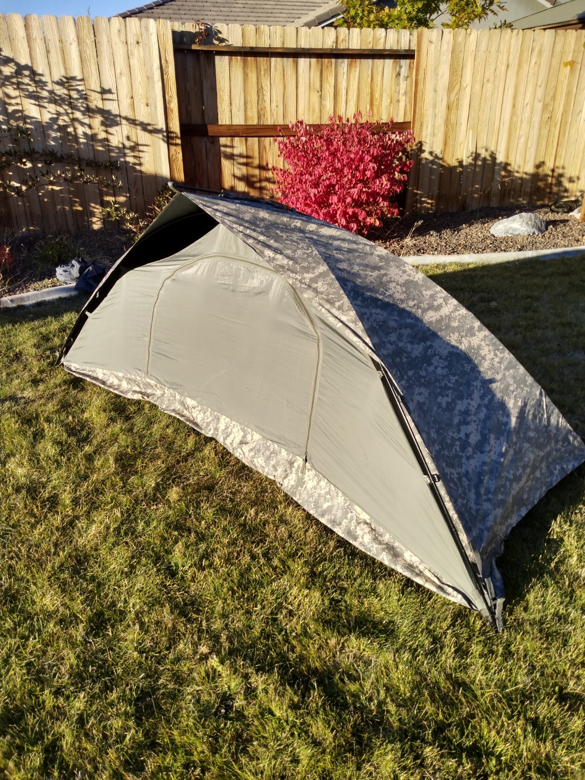 USGI Improved Combat Shelter ICS ORC ACU 1-Person Tent Used