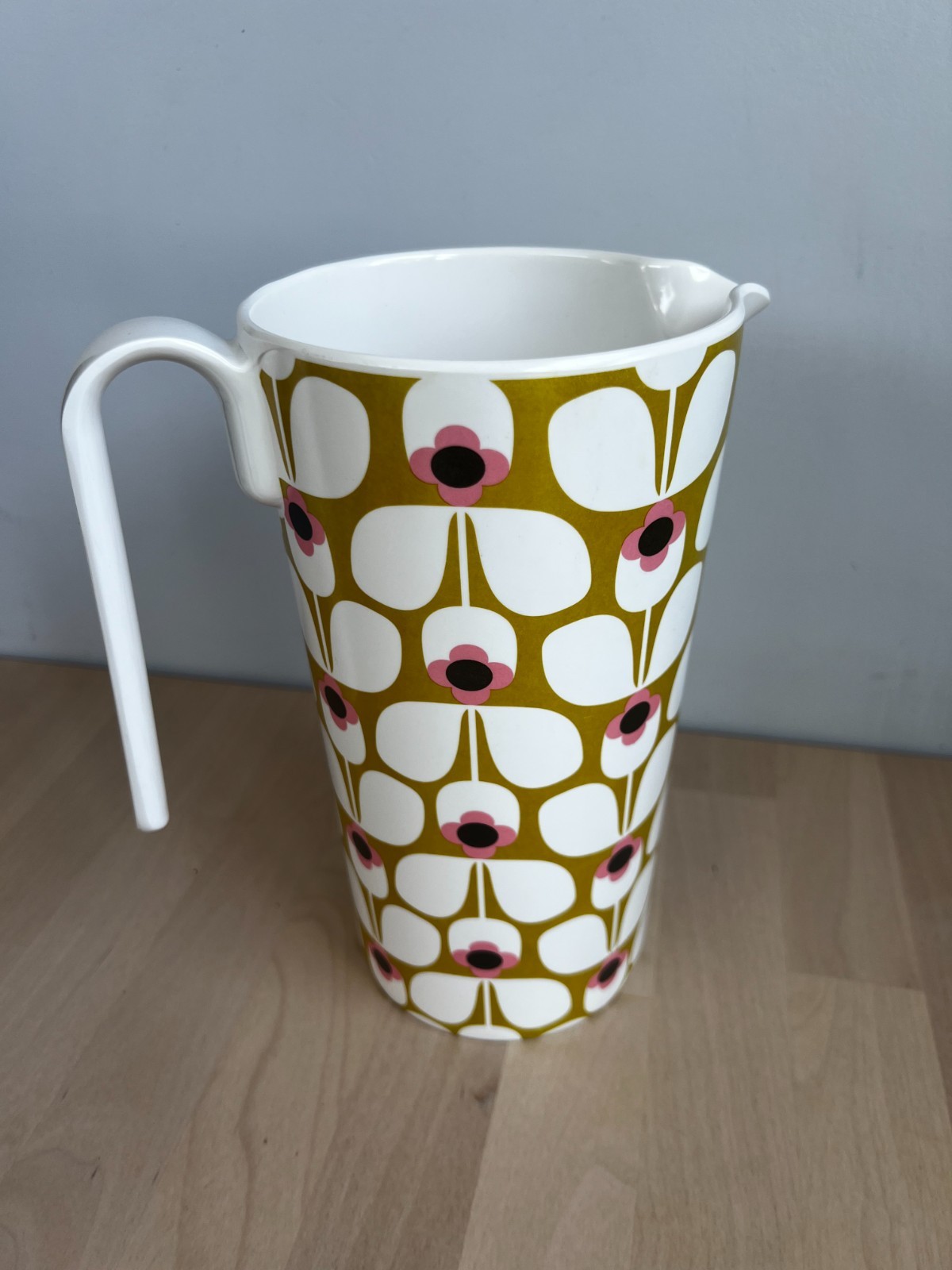 Orla Kiely Home Melamine Pitcher Daisy Flower Petals Pink Green White New
