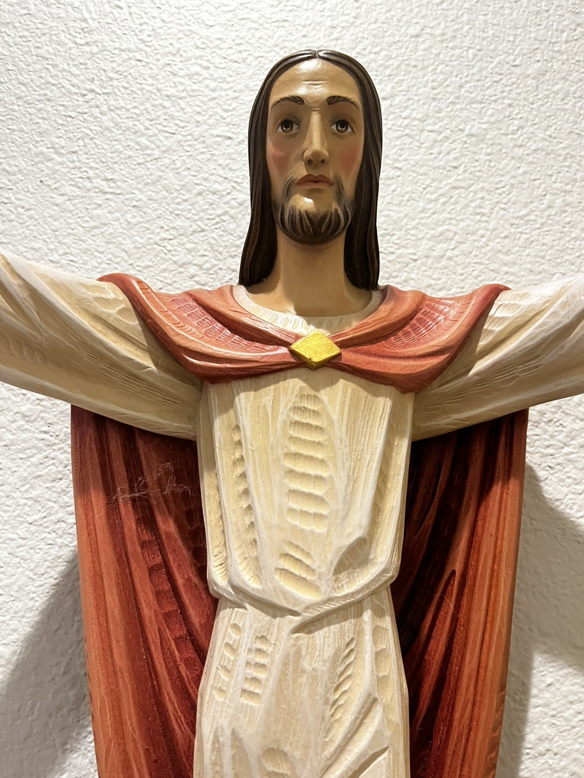 Vatican Quality by Demetz’s, Italy. Handcrafted, 3D, Risen Christ, Wall Hanging.