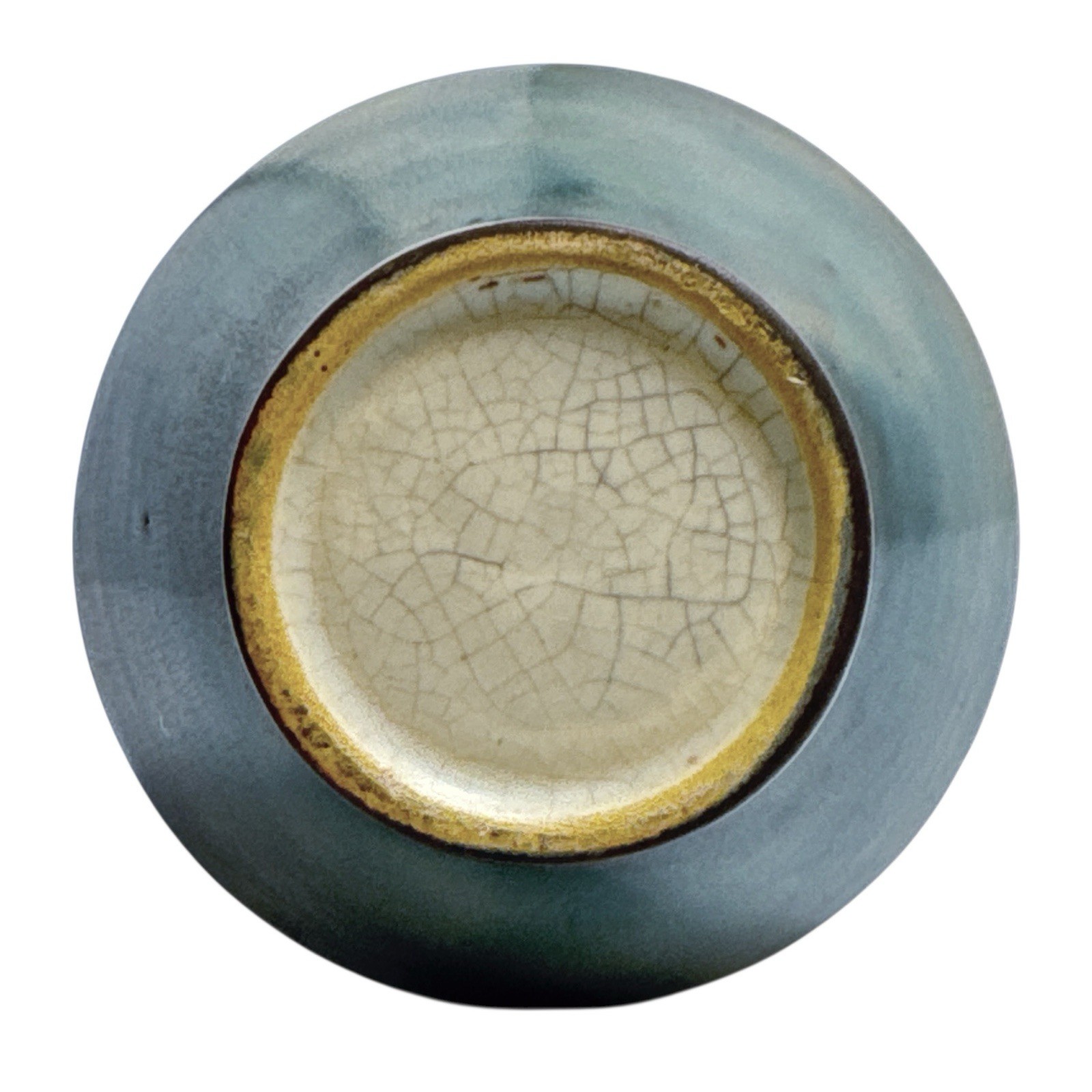 Vintage ROSEVILLE FUTURA Art Deco TELESCOPE Urn Vase #382-7 Tan/Green 7”