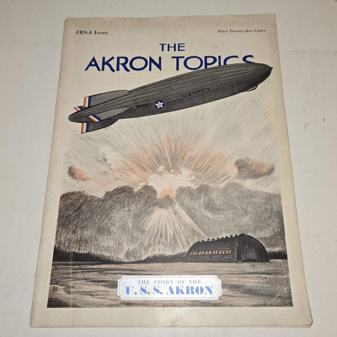1931 Akron Topics ZRS-4 USS Akron Airship Magazine Rare Ohio Goodyear History