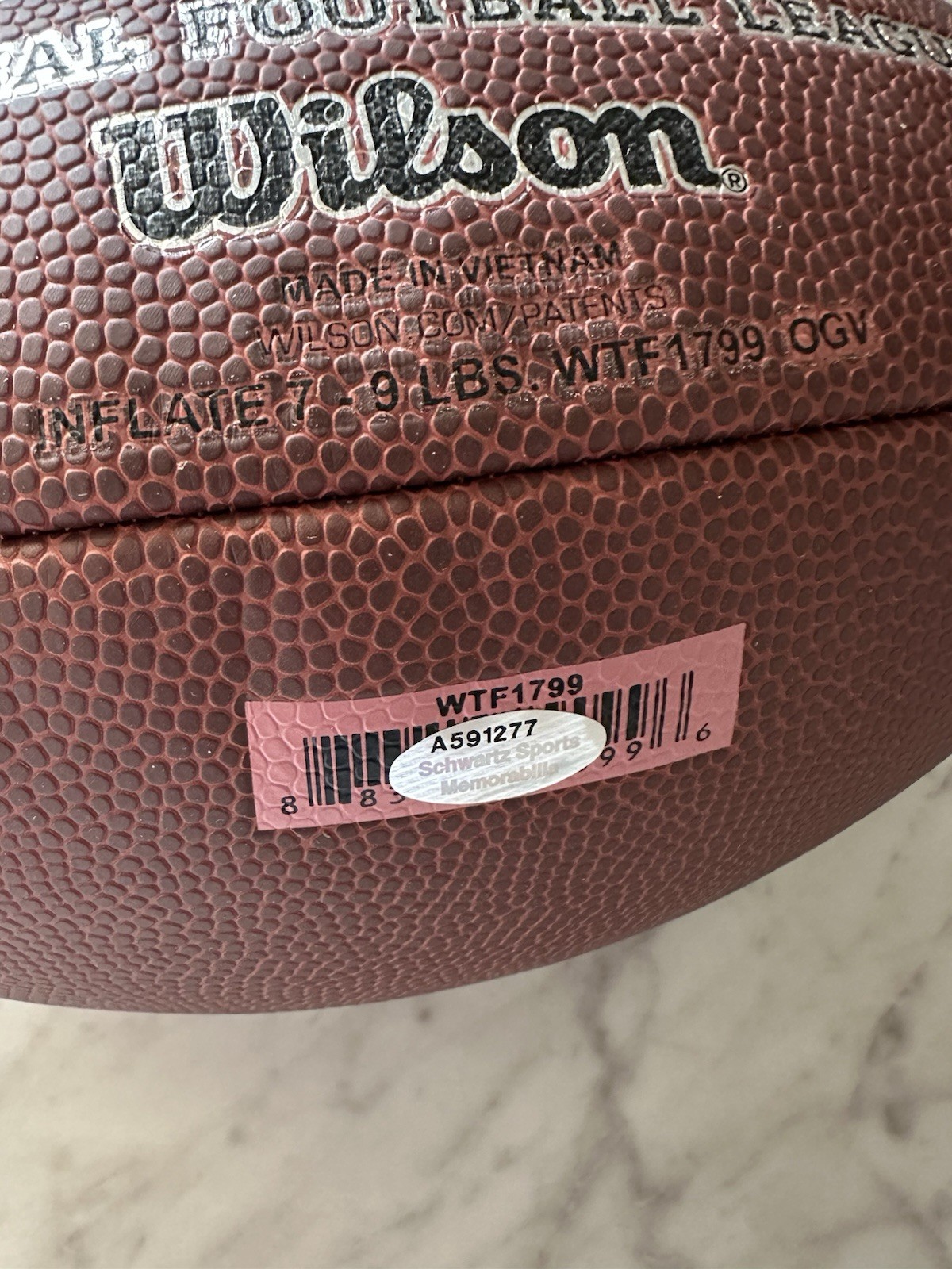 Bobby Herbert Signed Wilson Football “Cajun Cannon” Insc Shawrtz Sports COA