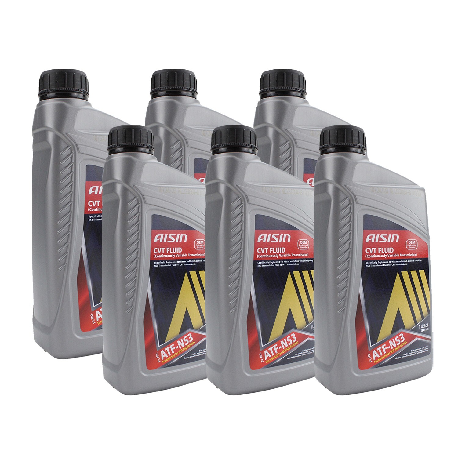 Aisin Set of 6 Continuously Variable Trans CVT Fluid ATF-NS3 for Nissan Infiniti