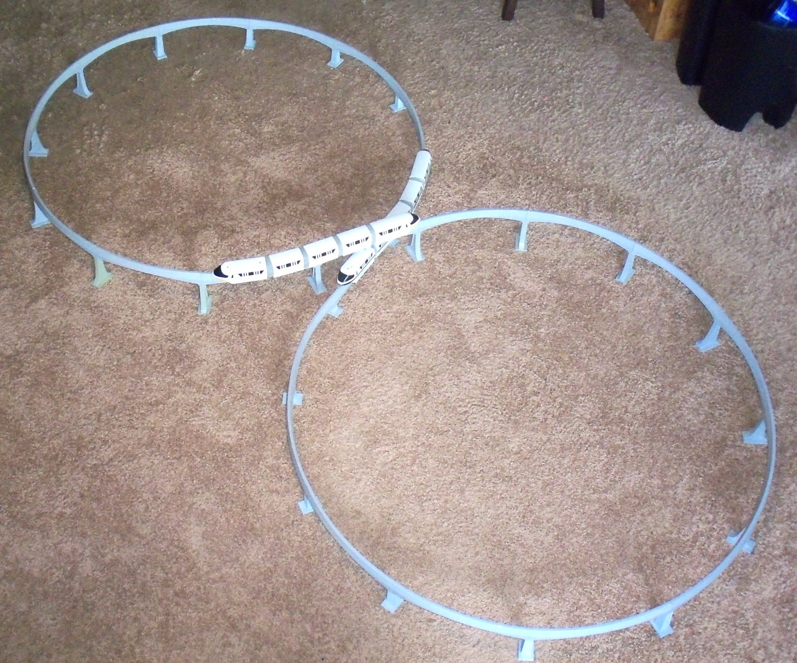 Double Track Wall Bracket for Mounting Disney Monorail Track to a Wall