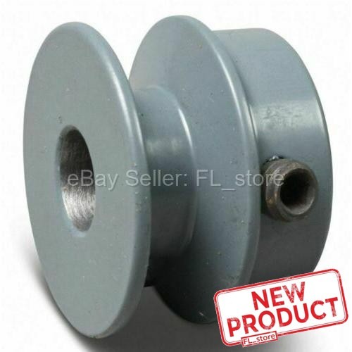 V-Belt Motor Pulley 1/2" Bore x 1-3/4" Dia Cast Iron Set Screw Fixed Bore Solid