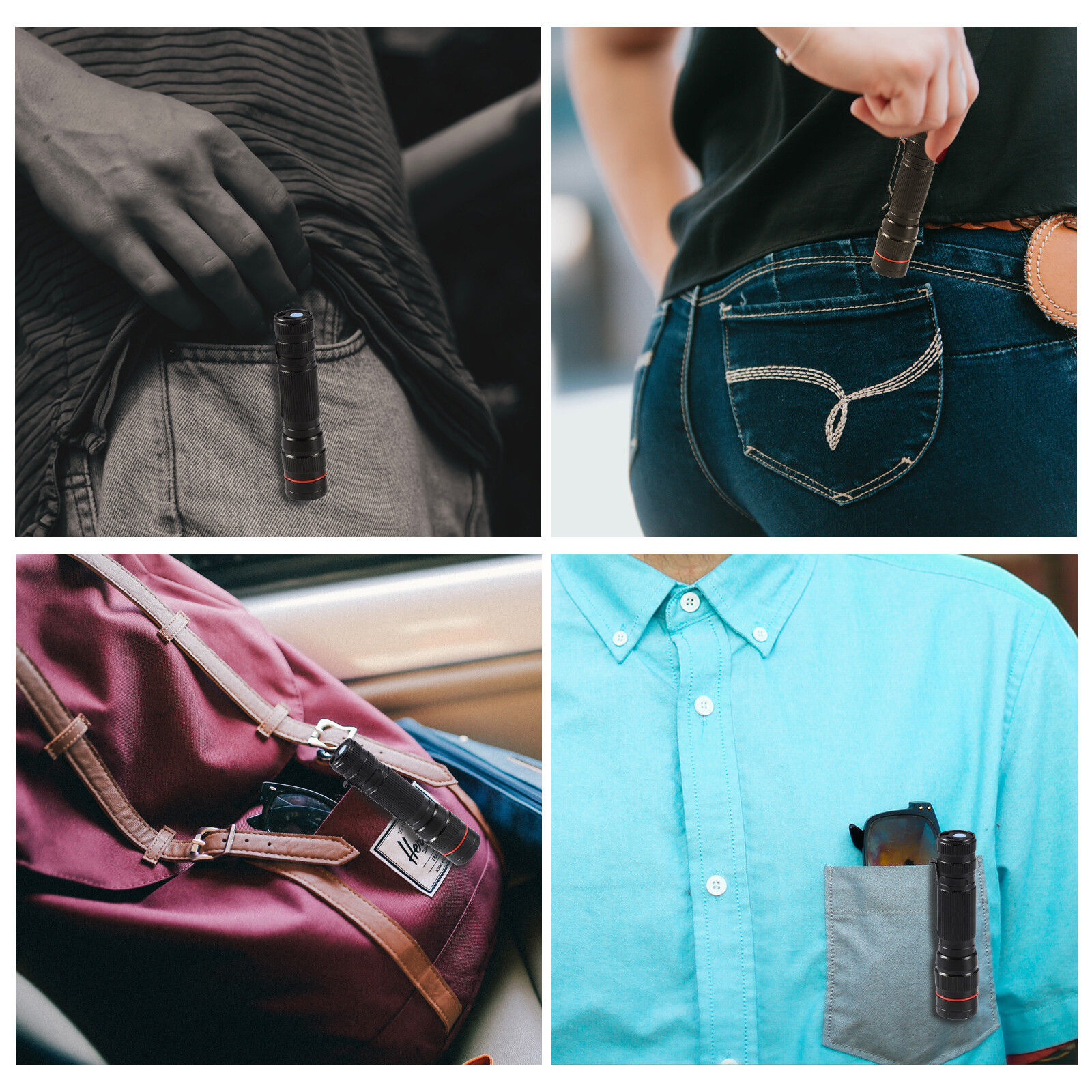 35000000 lumens Small LED Mini Flashlight Pocket Super Bright Torch Rechargeable