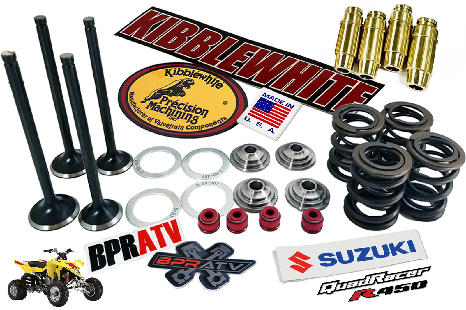 LTR450 LTR 450 LT-R450 Kibblewhite Valves Springs Guides Seals Head Rebuild Kit