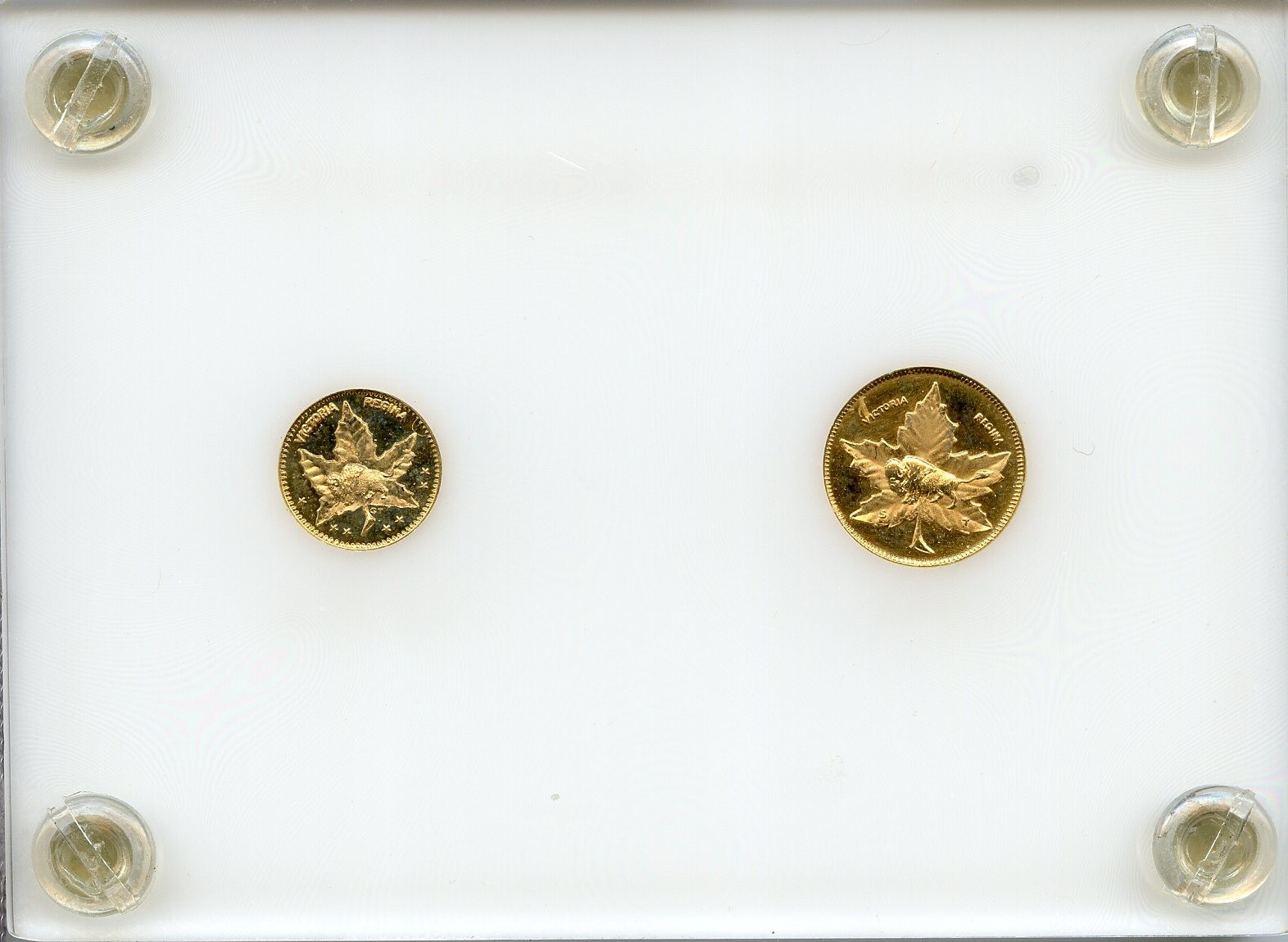 RARE SET - 1898 Manitoba, Canada Gold 1/2D & 1/4D / California Fractional Gold