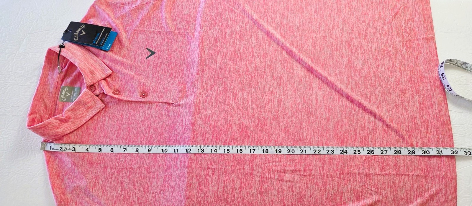 Callaway Opti-Dri Men's Golf Polo Shirt 2XL Pink New with Tags