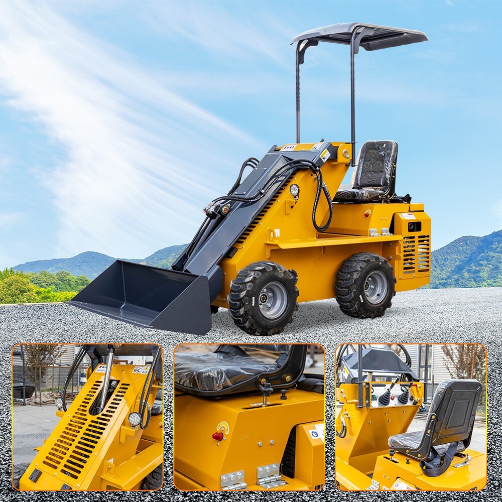 New Mini Skid Steer Loader Wheel Type Riding Skid Machine