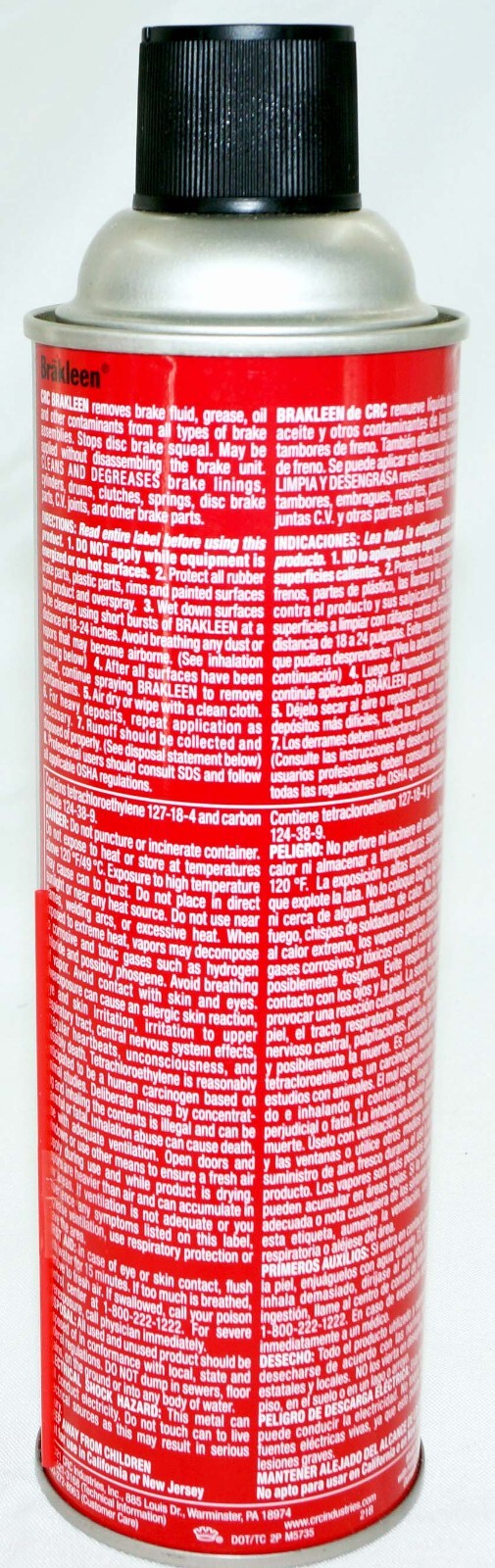CRC 05089 Brakleen Brake Parts Cleaner Non-Flammable 19oz each can 3 Pack