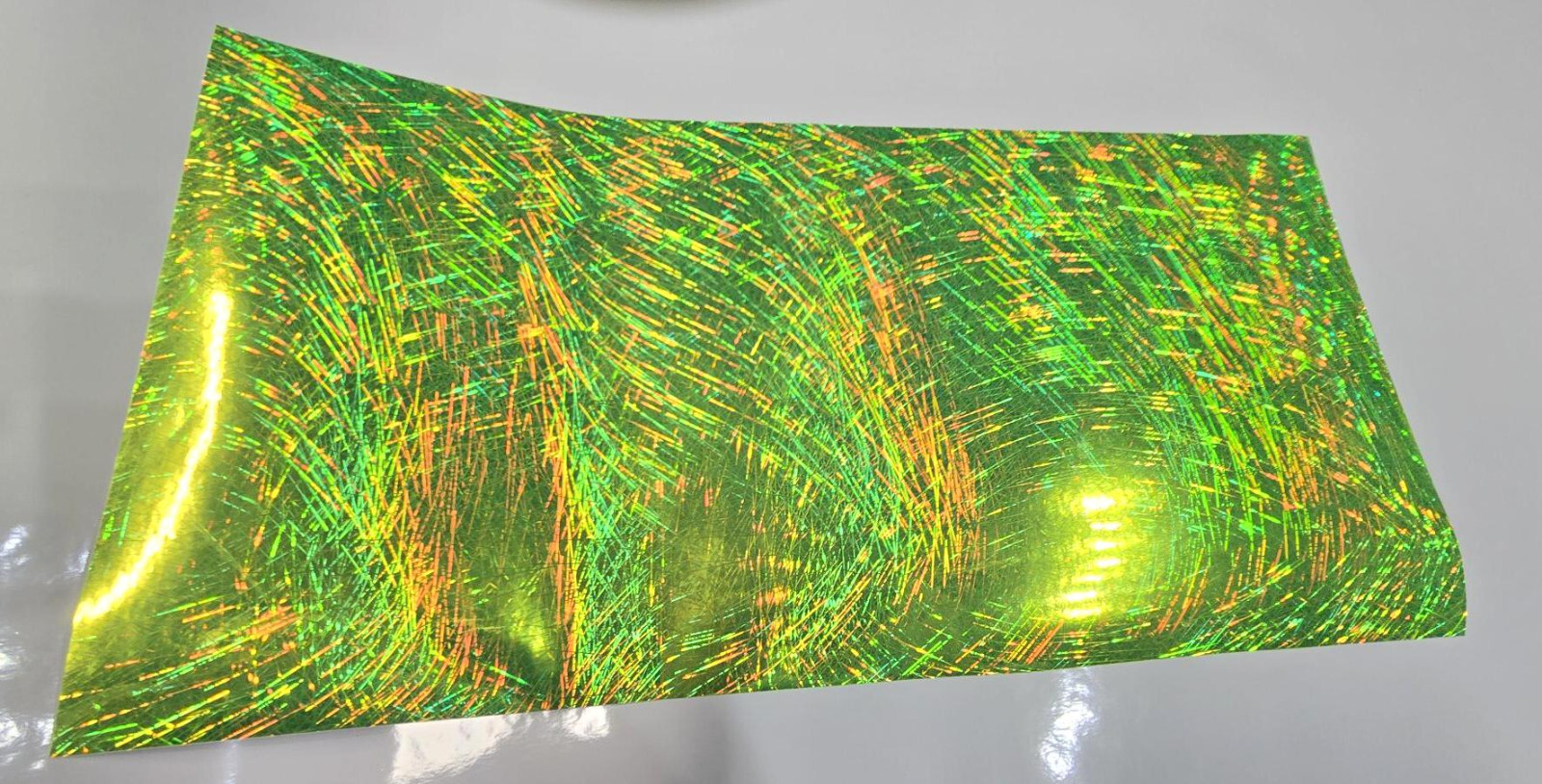 Holographic Fluorescent Yellow Light Ray Sign Plotter Cutter Vinyl Roll