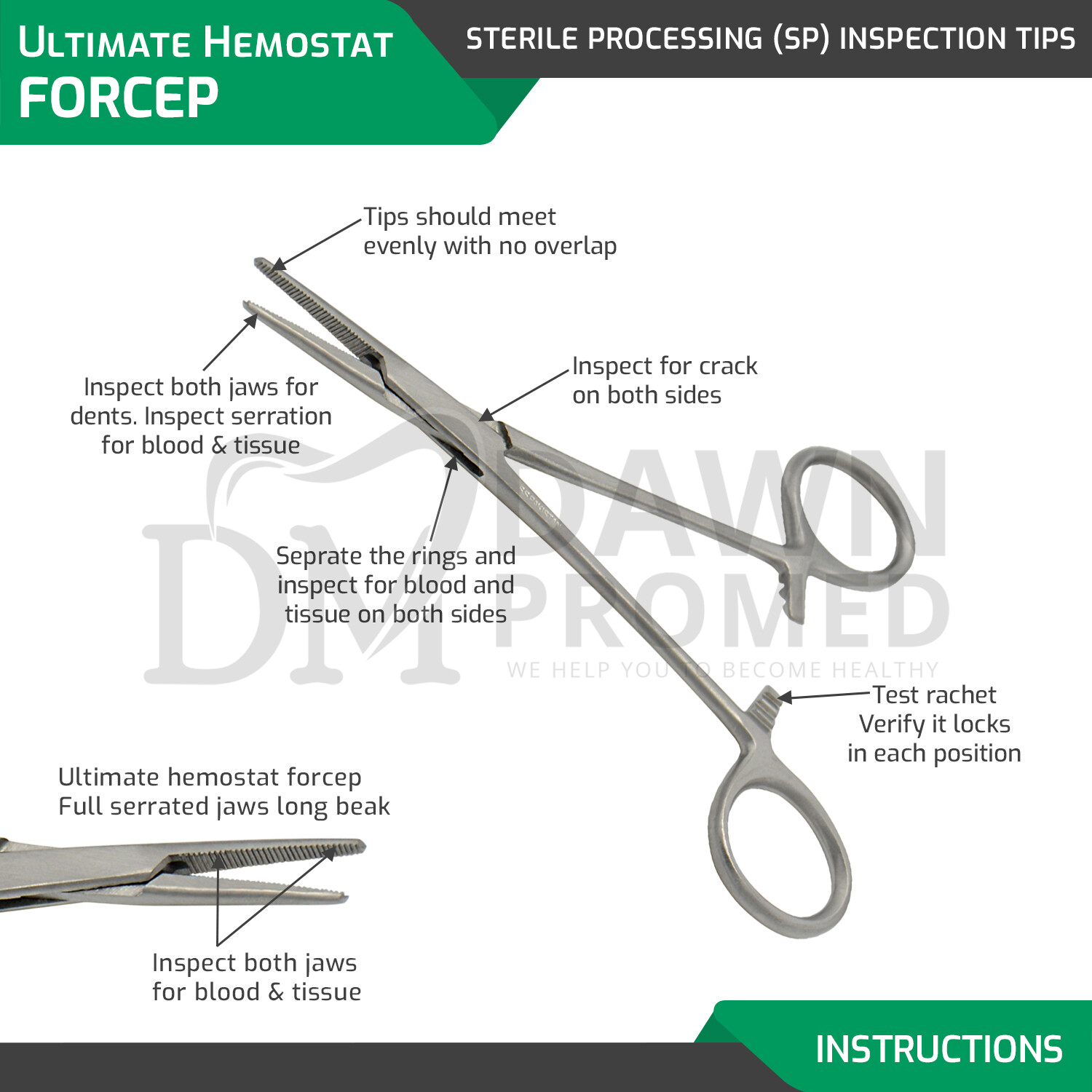 2 Pcs Fishing Set 5" Locking Clamps Hemostat Forceps Straight & Curved German G