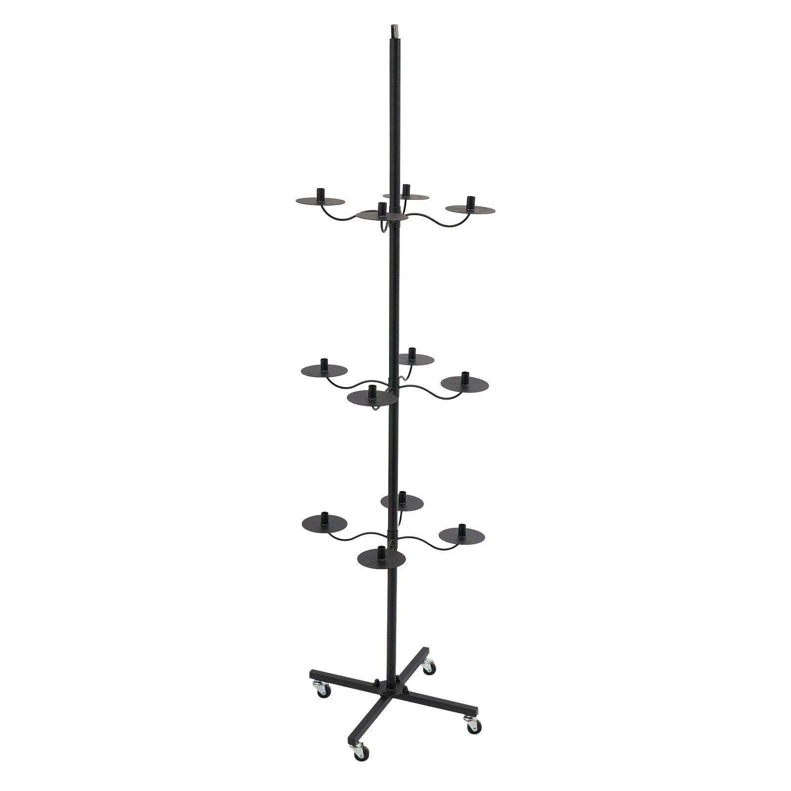 Wig Display&Storage Rack For 12-head Wig Stand W/wheel Styling Wig Storage Black