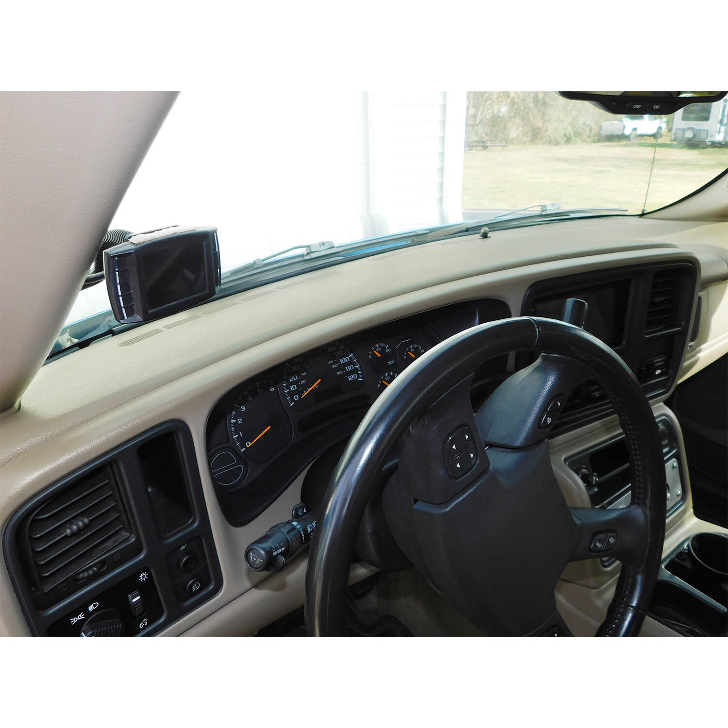 Molded Dash Cover Overlay Painted ABS For Silverado Sierra 1999-2006 Light Tan